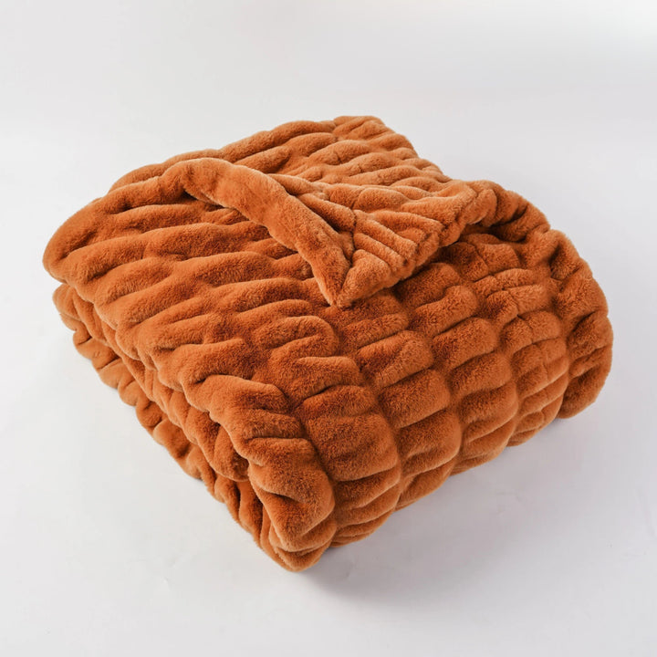 Plaid in Royal Synthetic Fur