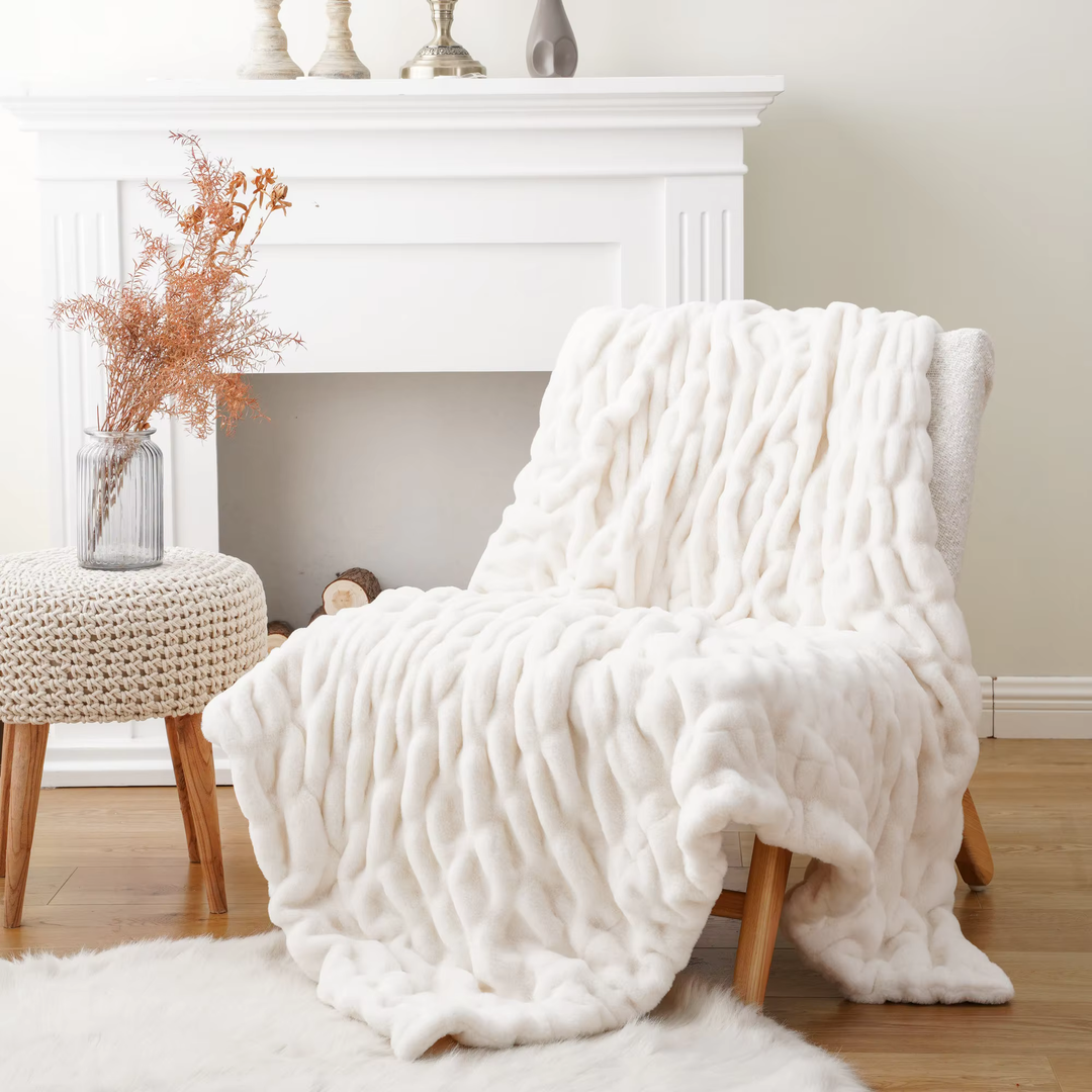 Plaid in Royal Synthetic Fur