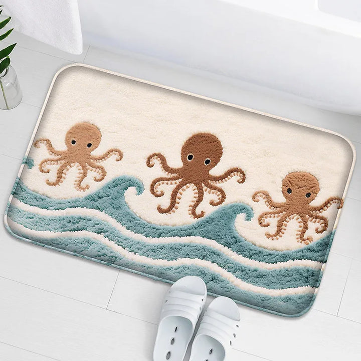 Octopus Pattern Bath Mat