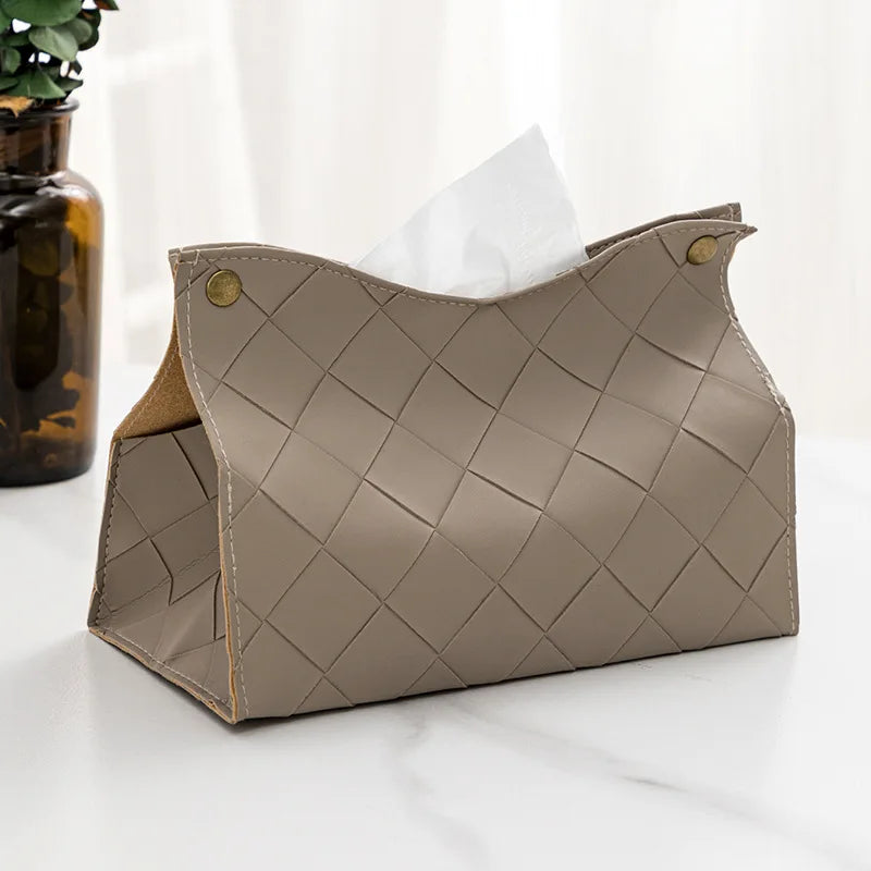 Auri Leather Tissue Box