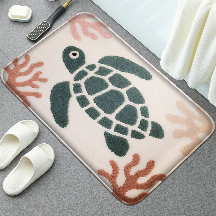 Turtle Design Bath Mat