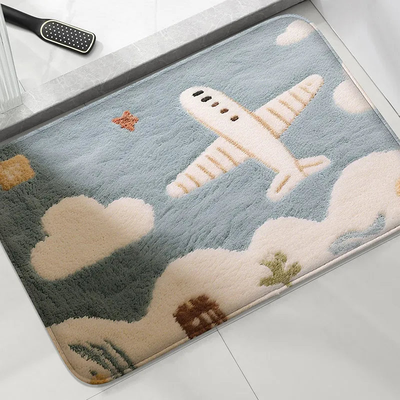 Soft Flannel Bath Mat