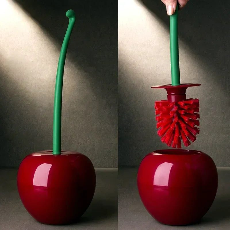 Toilet Brush and Holder Cherry