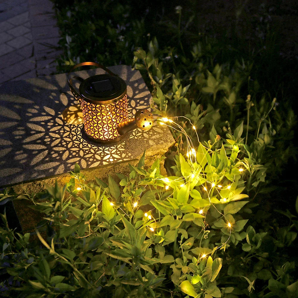 Solar Watering Can Lamp