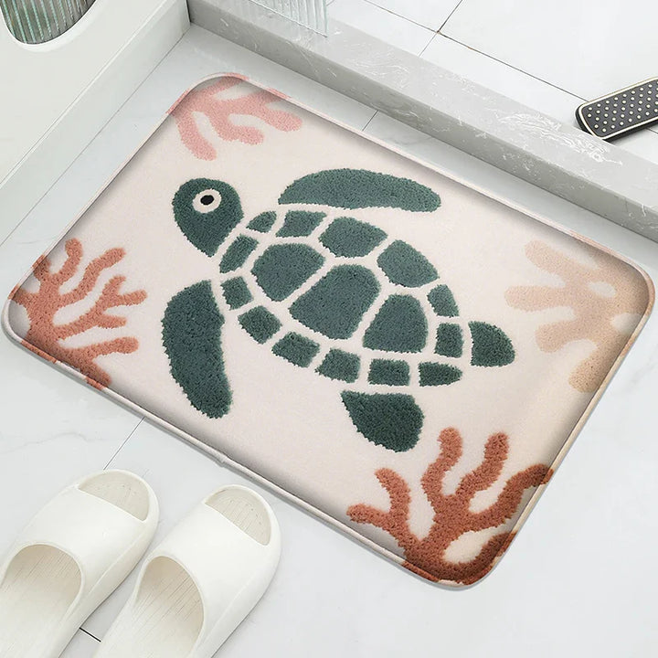 Turtle Design Bath Mat