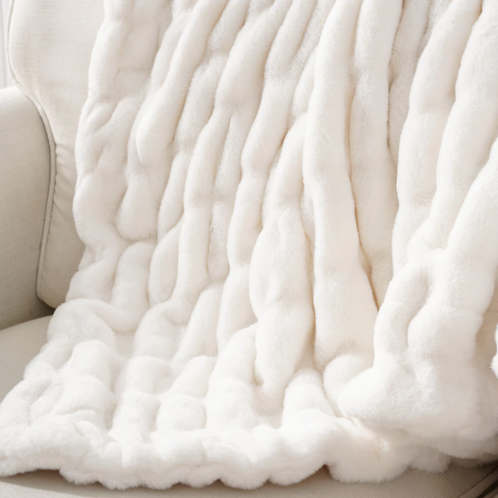 Plaid in Royal Synthetic Fur