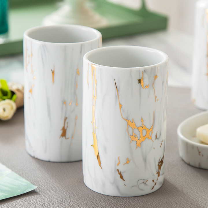 Janion Marble Bath Set